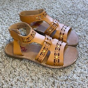 Girls Size 11 Tan Sandals Rachel Shoes Brand